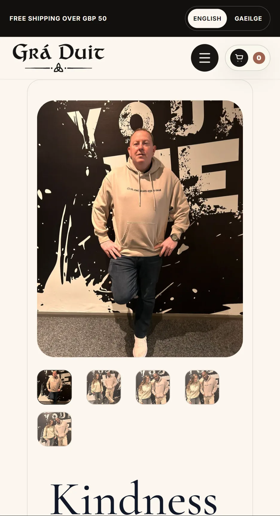 Grá Duit website view 5