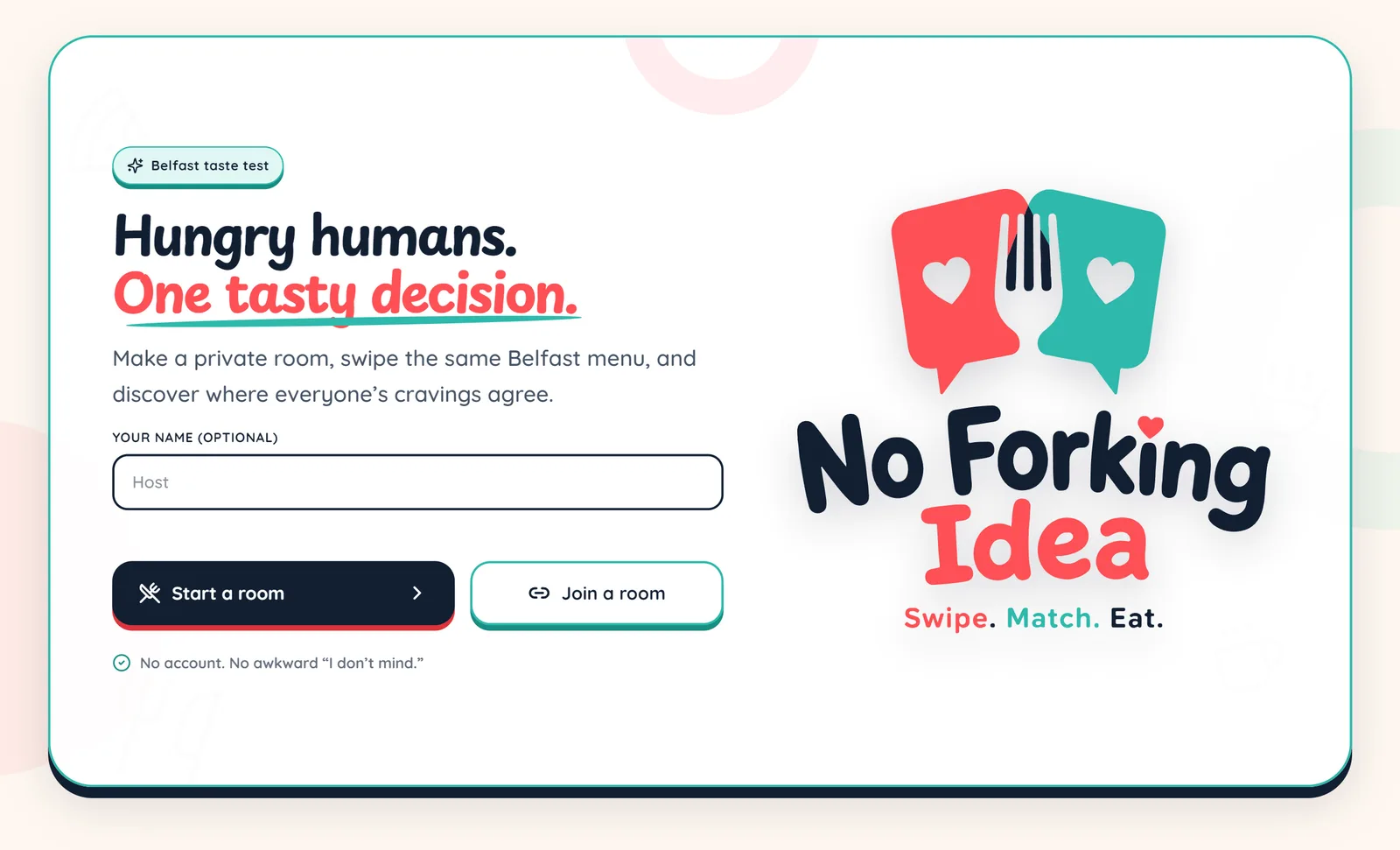 No Forking Idea product screen 6