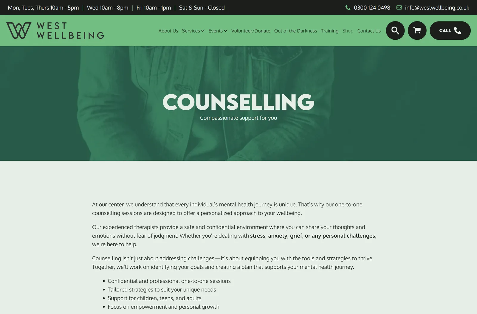 West Wellbeing website view 4
